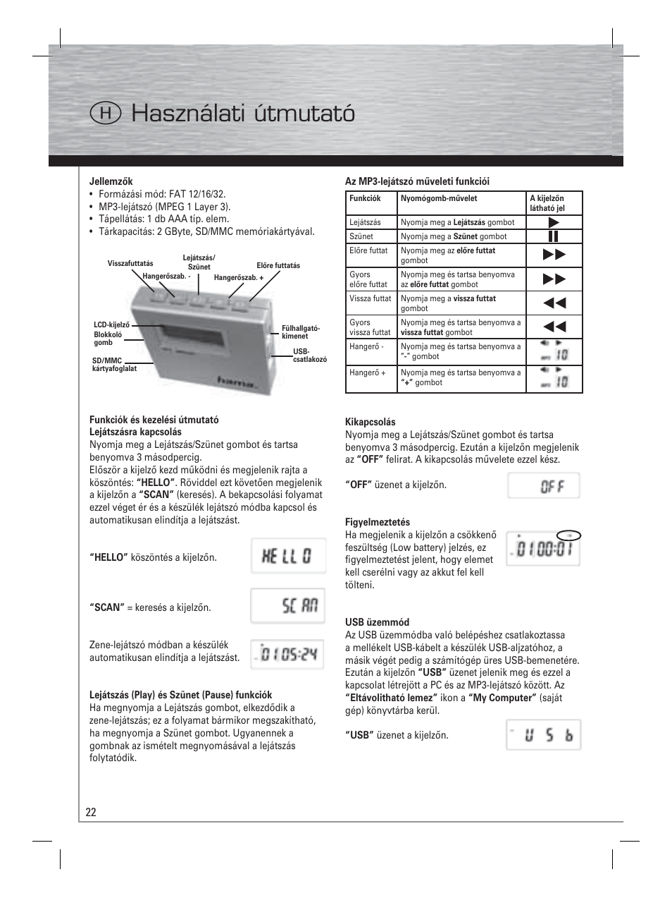 Használati útmutató h | Hama Card Reader with MP3 Player User Manual | Page 23 / 40