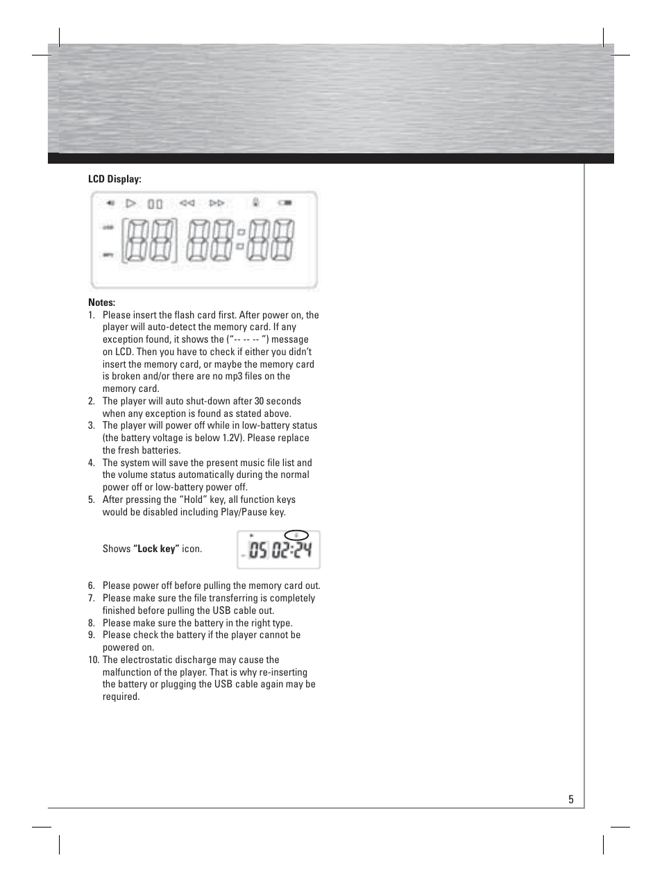 G operating instruction | Hama Card Reader with MP3 Player User Manual | Page 6 / 40