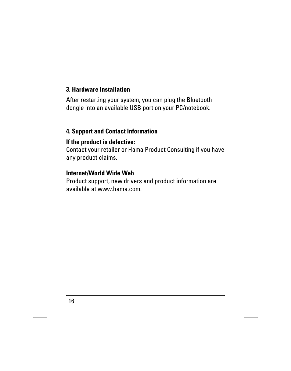 Hama Nano Bluetooth USB Adapter User Manual | Page 17 / 106