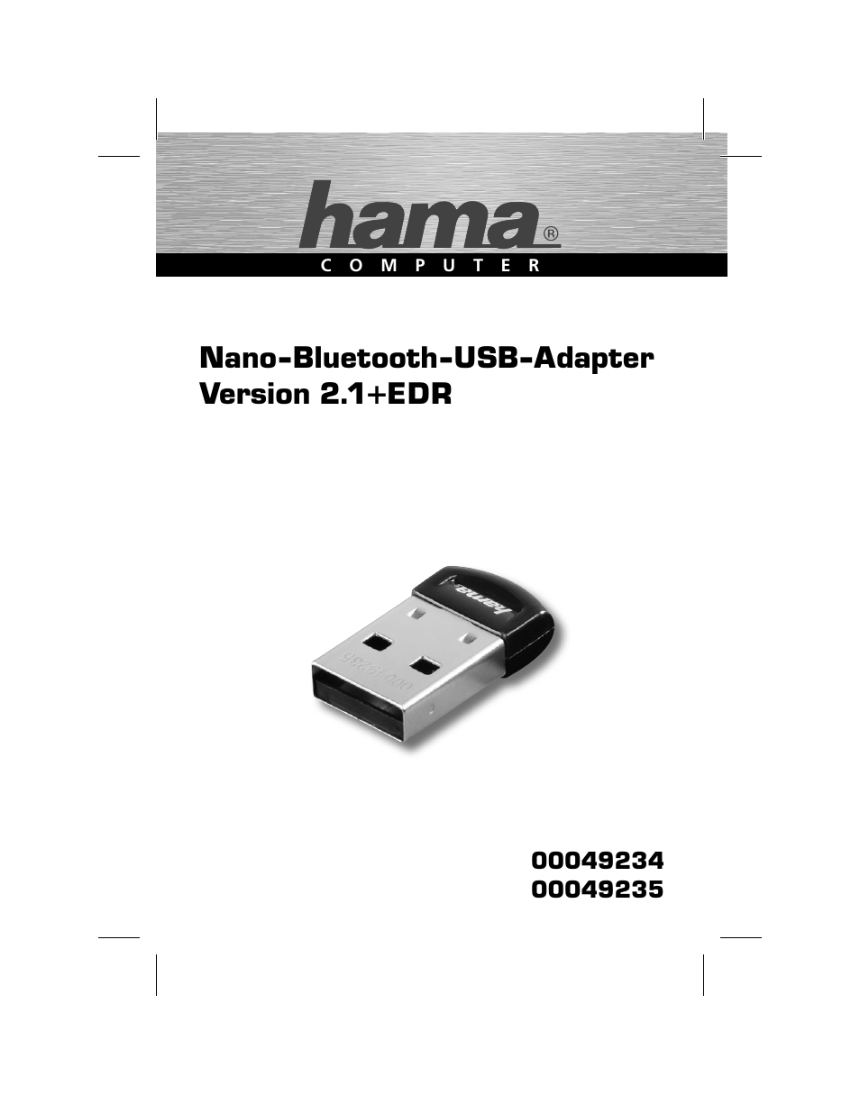 Nano-bluetooth-usb-adapter version 2.1+edr | Hama Nano Bluetooth USB Adapter User Manual | Page 2 / 106