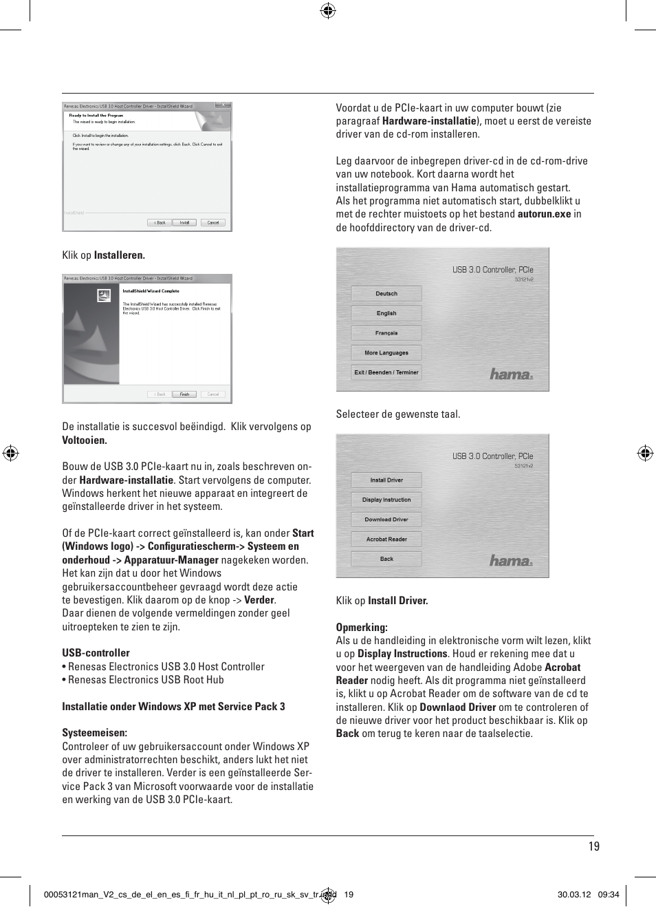 Hama USB 3.0 Controller PCIe User Manual | Page 19 / 72