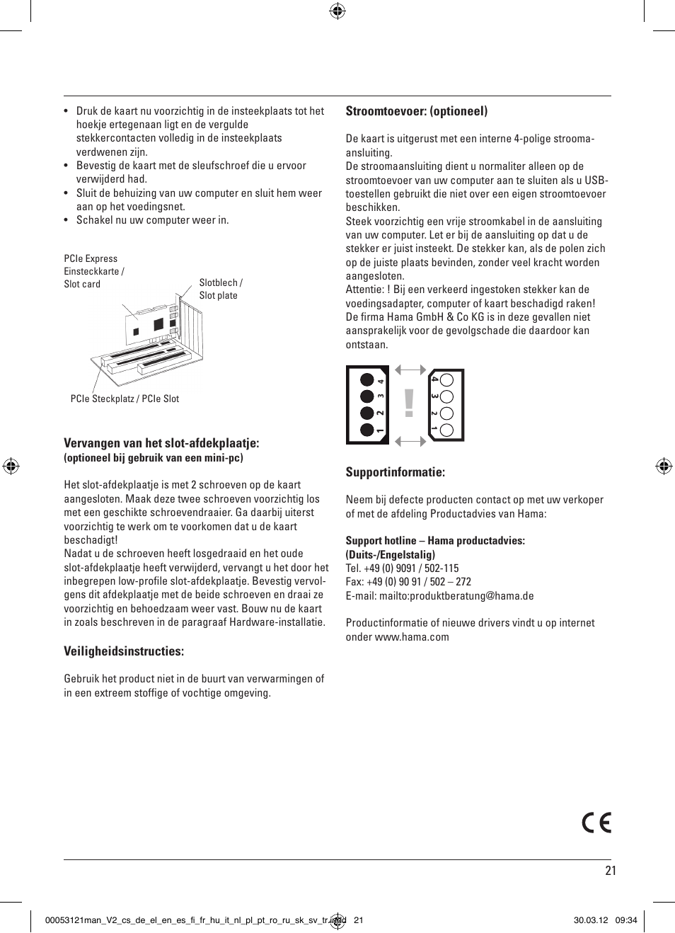 Hama USB 3.0 Controller PCIe User Manual | Page 21 / 72