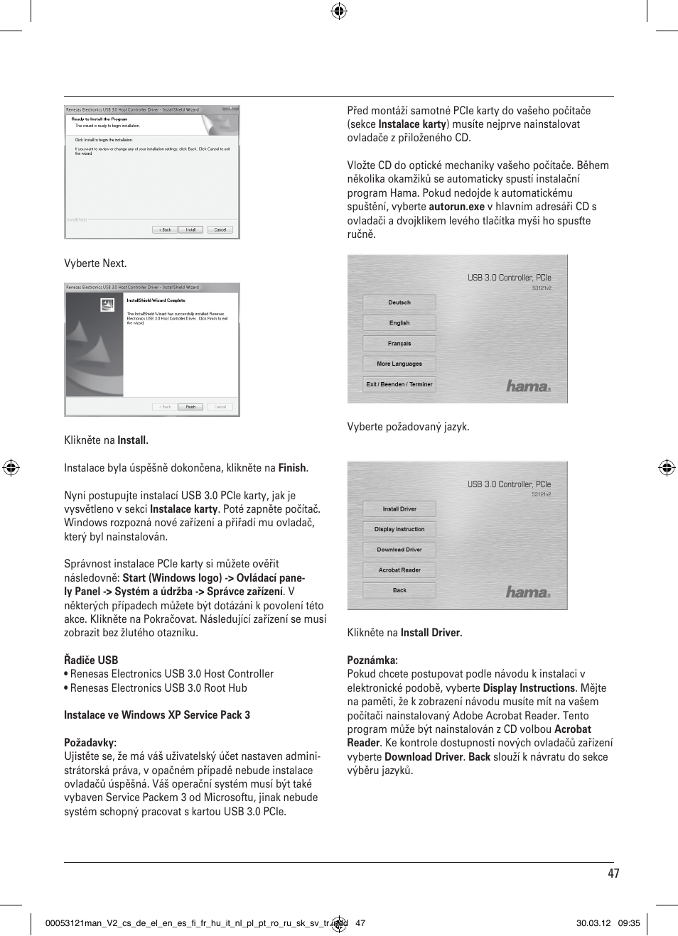 Hama USB 3.0 Controller PCIe User Manual | Page 47 / 72