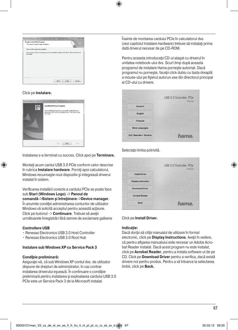 Hama USB 3.0 Controller PCIe User Manual | Page 67 / 72