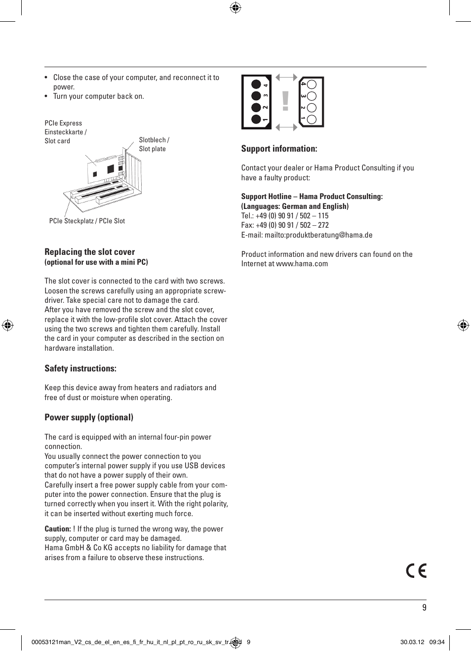 Hama USB 3.0 Controller PCIe User Manual | Page 9 / 72