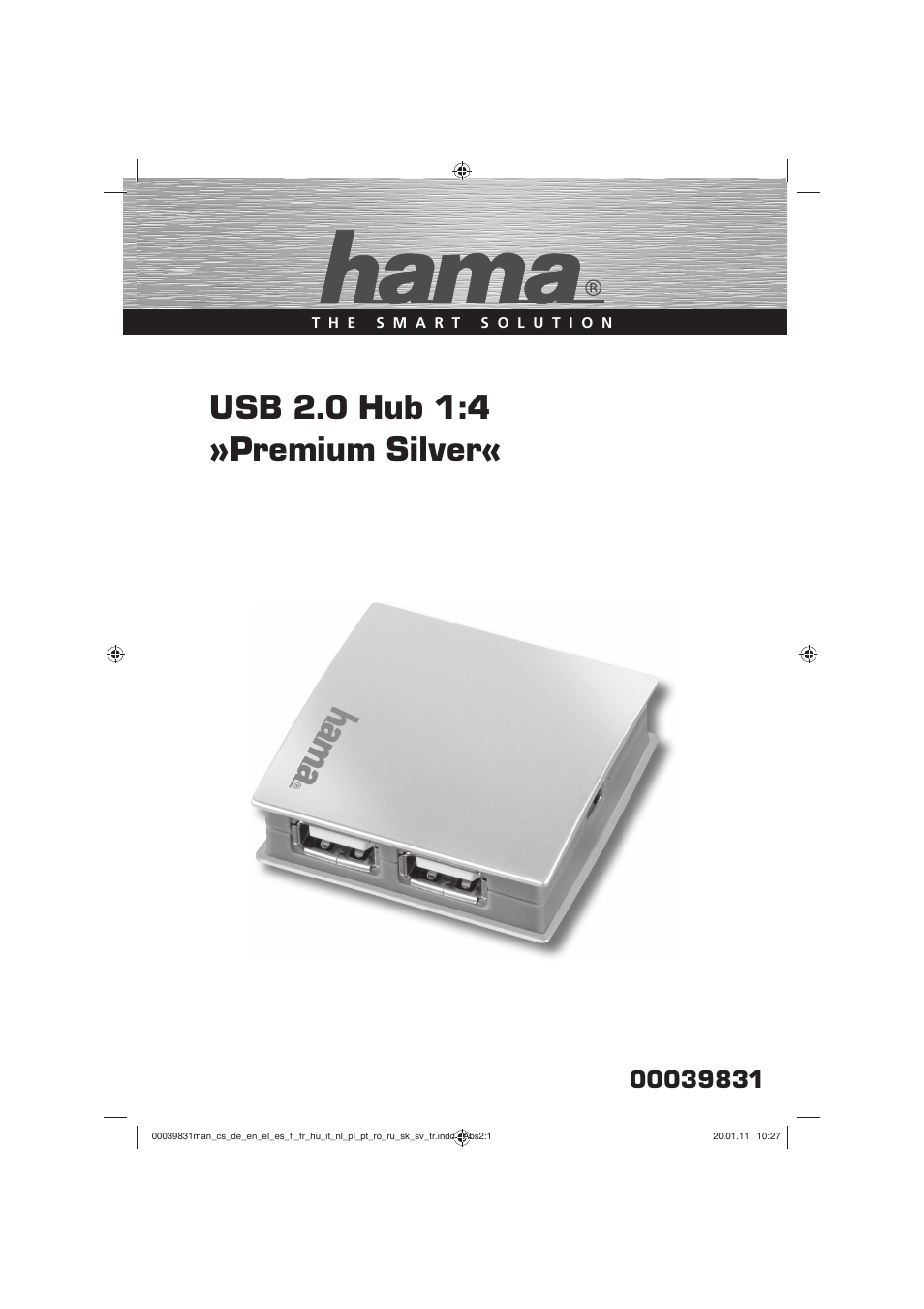 Usb 2.0 hub 1:4 »premium silver | Hama USB 2.0 Hub Premium Silver User Manual | Page 2 / 12