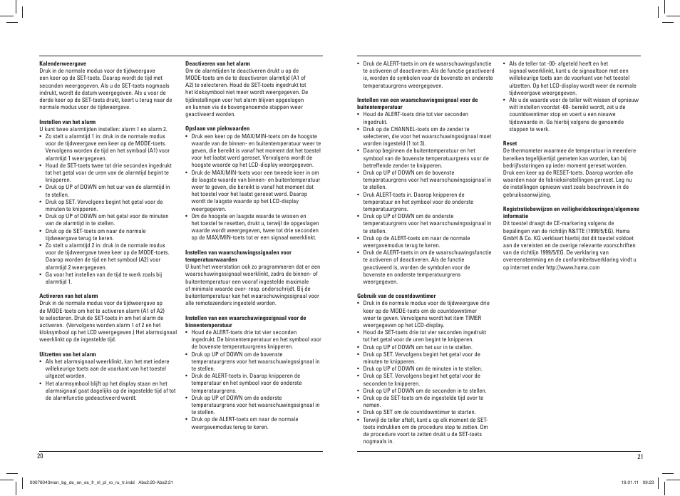 Hama EWS-100 User Manual | Page 11 / 19
