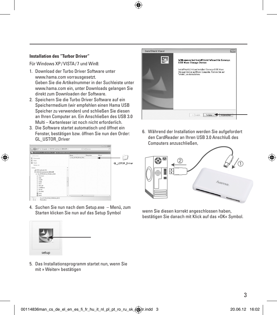 Hama Card Reader SuperSpeed Slim User Manual | Page 3 / 70