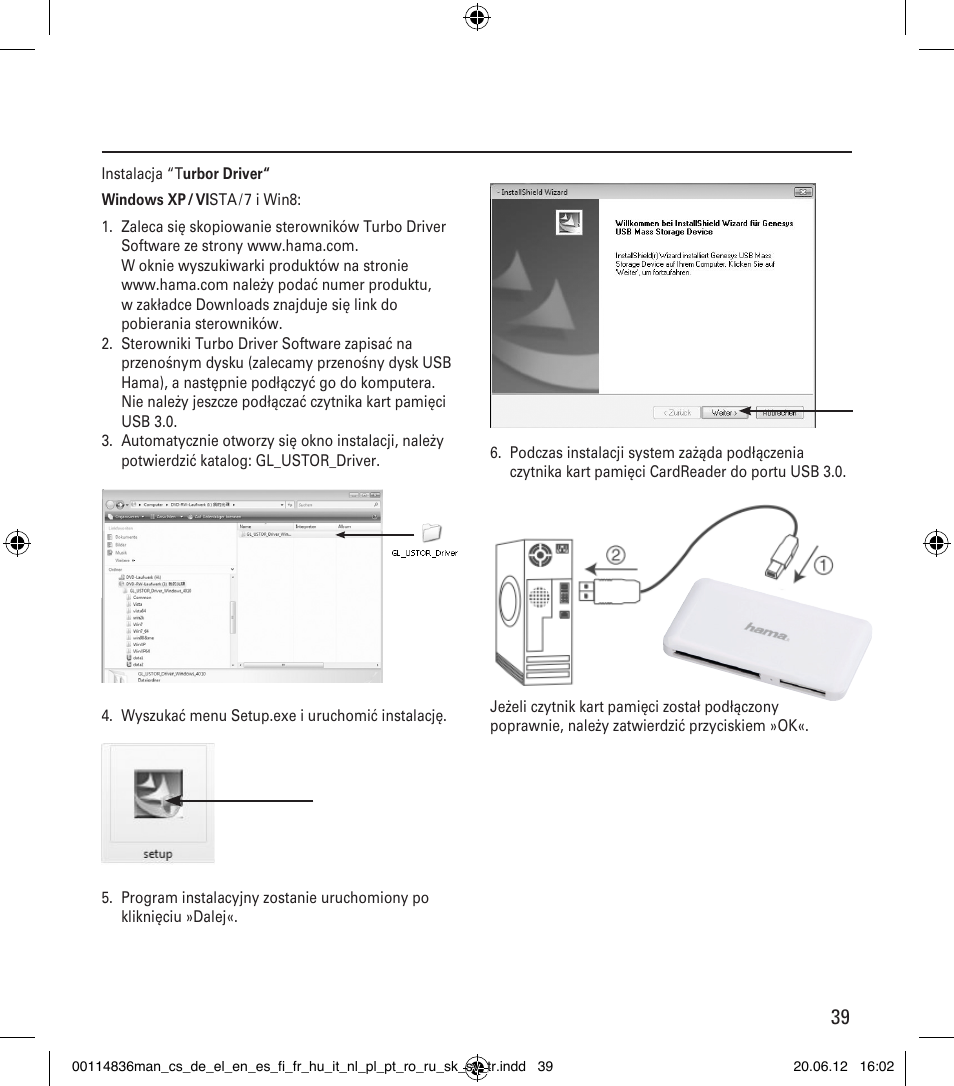 Hama Card Reader SuperSpeed Slim User Manual | Page 39 / 70