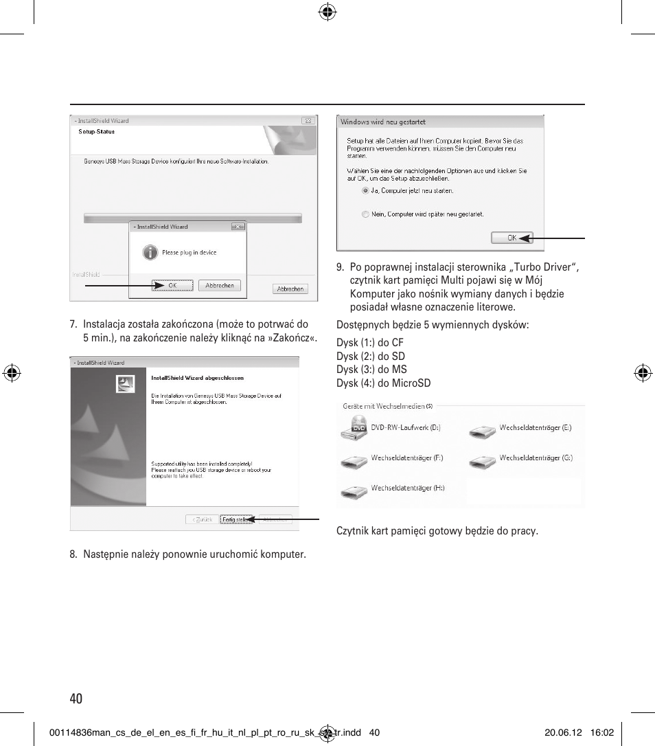 Hama Card Reader SuperSpeed Slim User Manual | Page 40 / 70