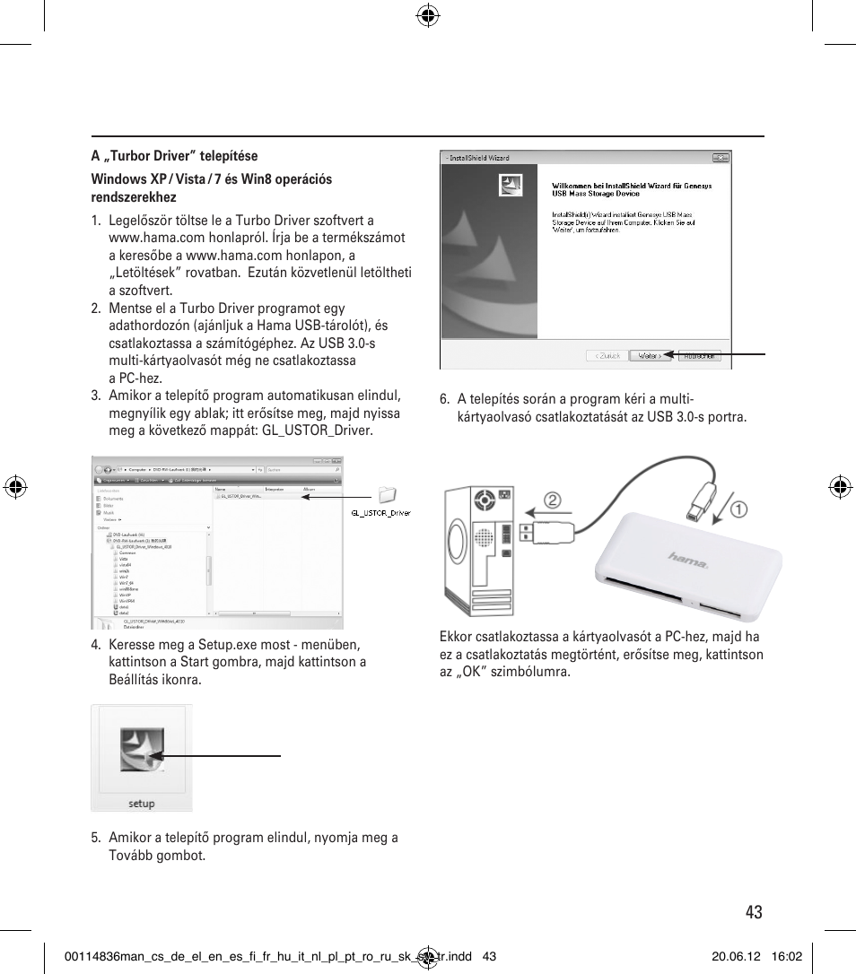 Hama Card Reader SuperSpeed Slim User Manual | Page 43 / 70