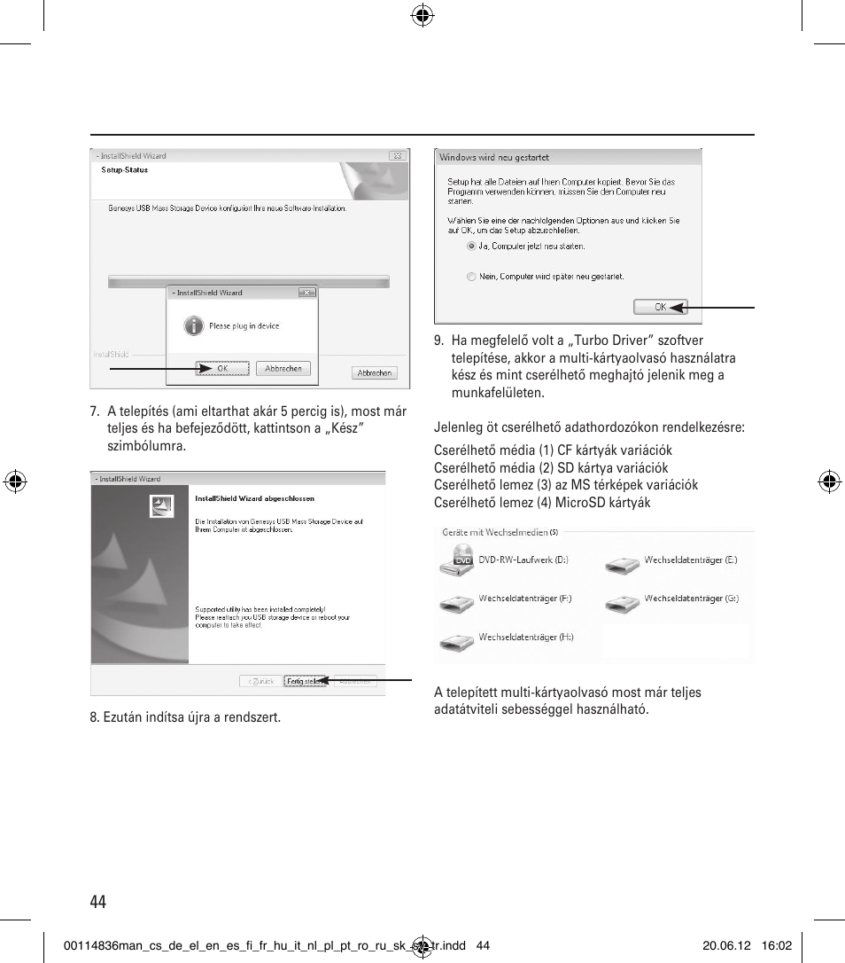 Hama Card Reader SuperSpeed Slim User Manual | Page 44 / 70