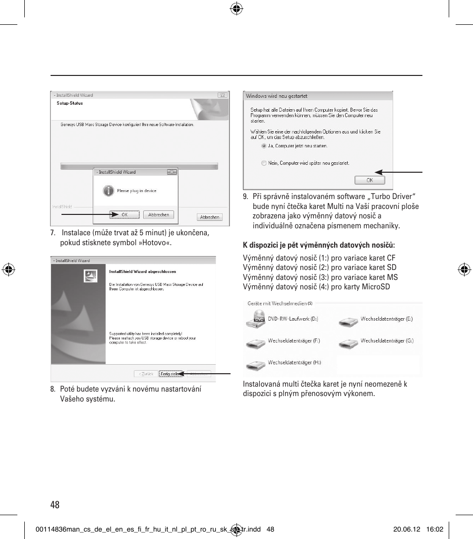 Hama Card Reader SuperSpeed Slim User Manual | Page 48 / 70