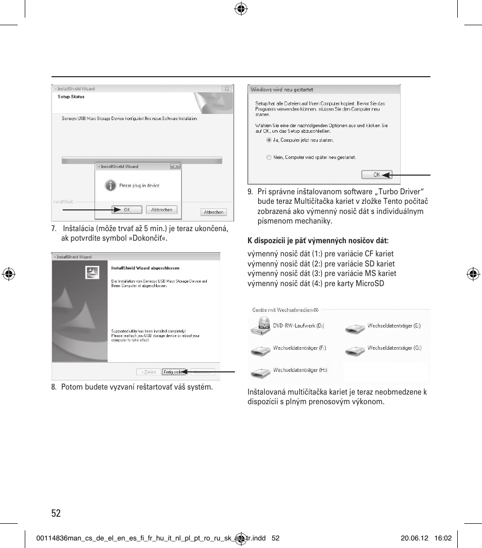 Hama Card Reader SuperSpeed Slim User Manual | Page 52 / 70