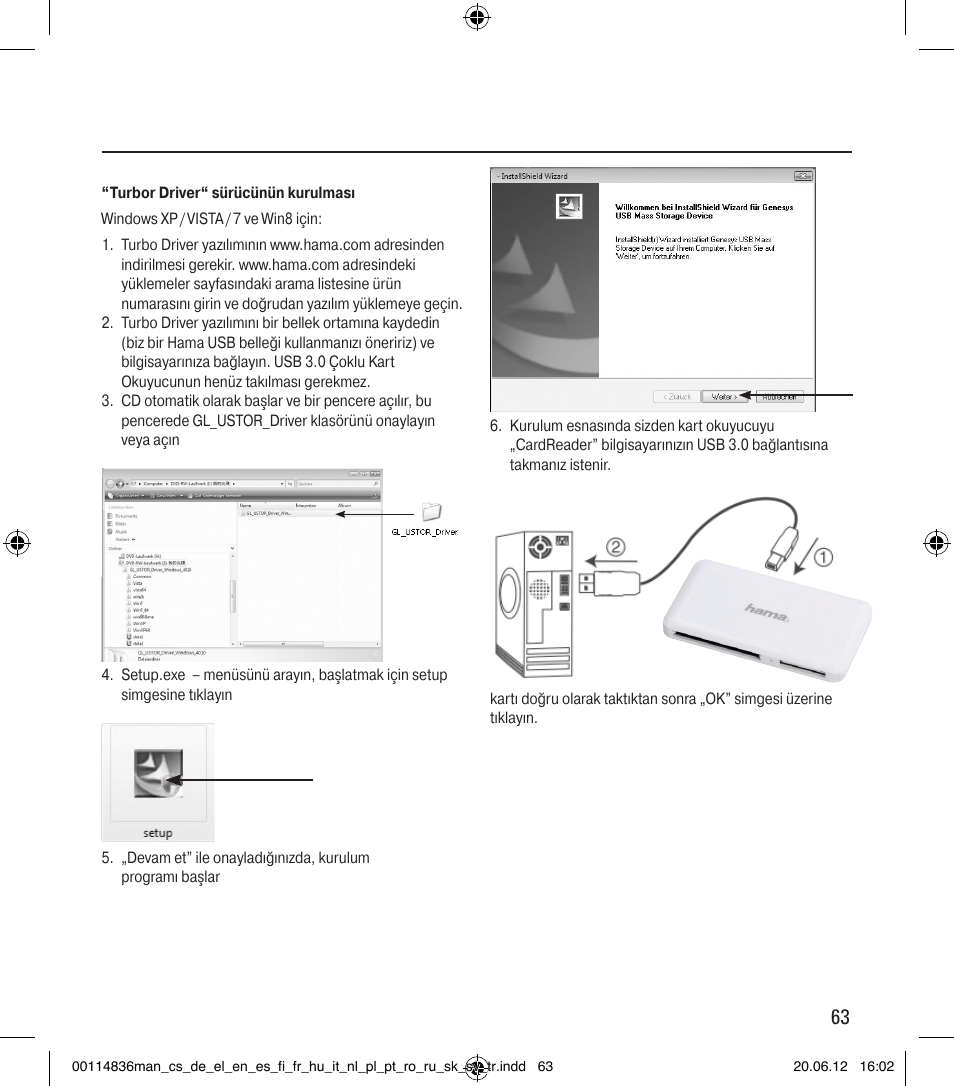 Hama Card Reader SuperSpeed Slim User Manual | Page 63 / 70