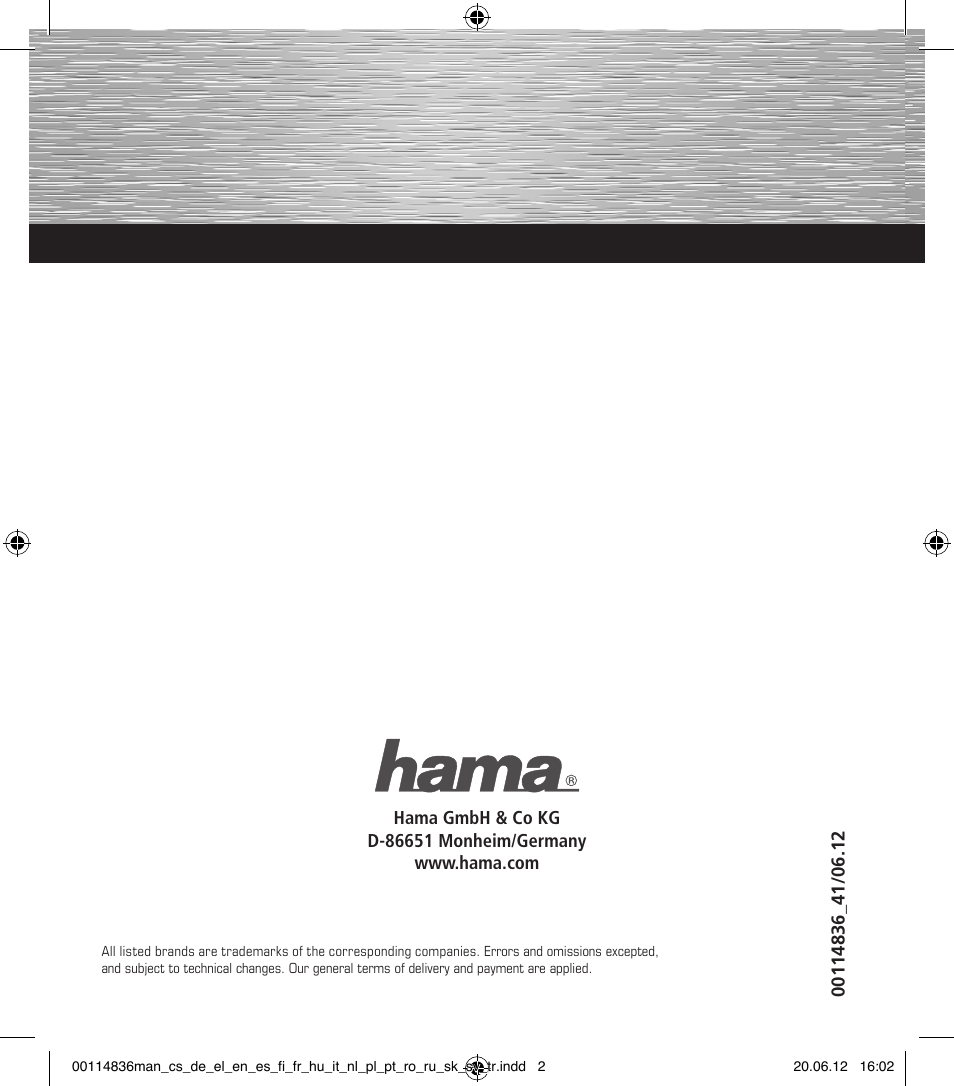 Hama Card Reader SuperSpeed Slim User Manual | Page 70 / 70