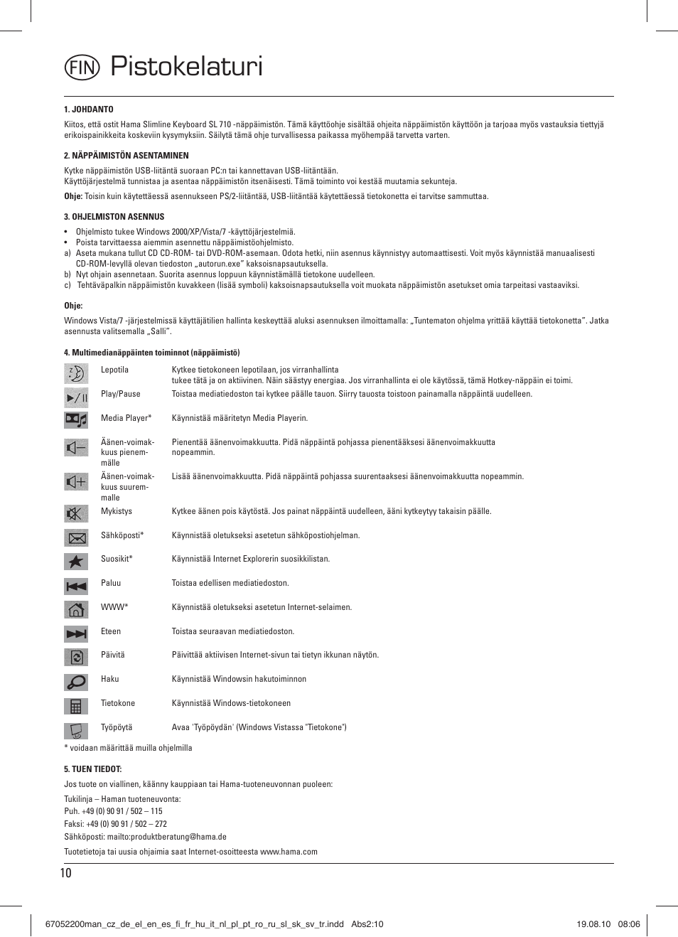 M pistokelaturi | Hama SL710 User Manual | Page 11 / 21