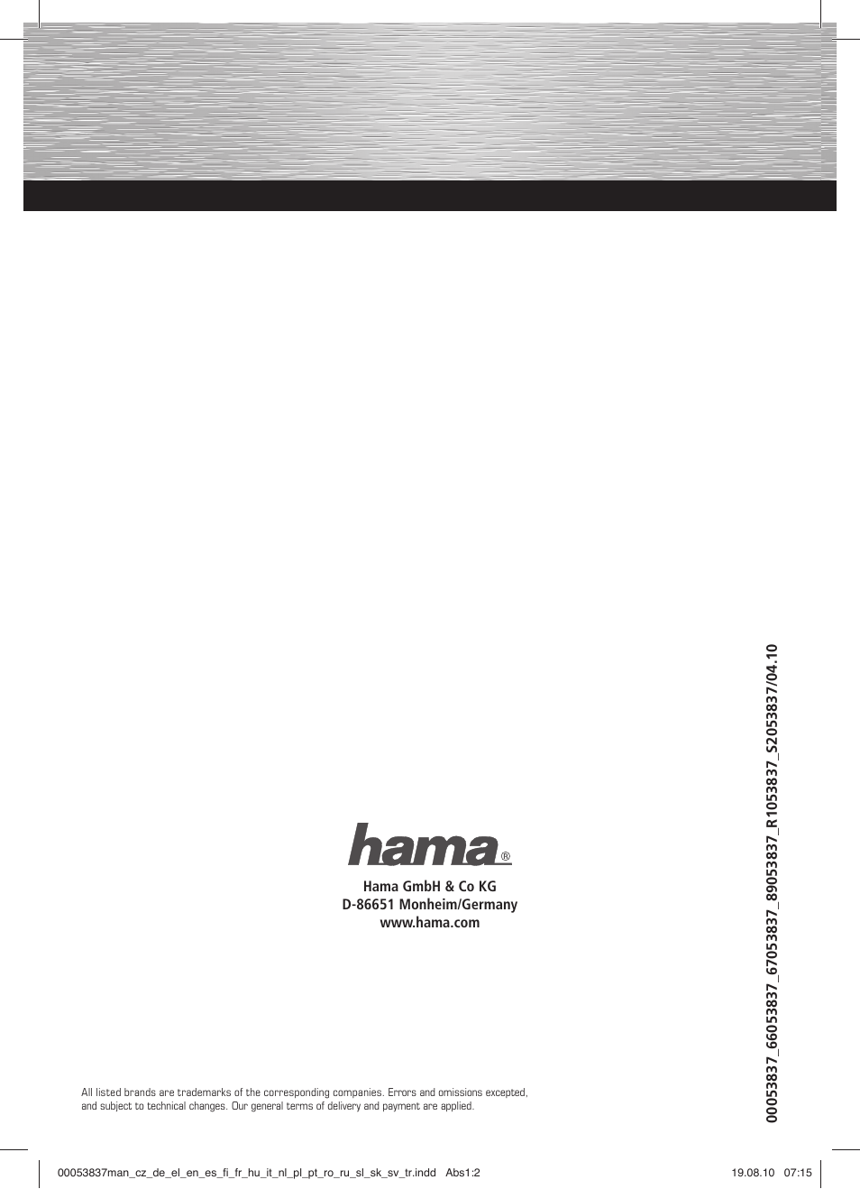 Hama Basic Keyboard 2000 User Manual | 10 pages