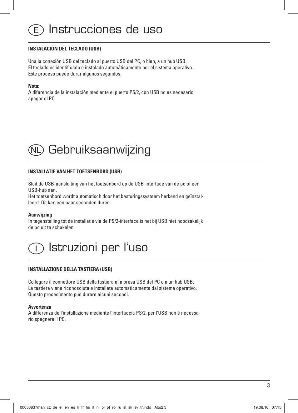 Hama Basic Keyboard 2000 User Manual | Page 4 / 10