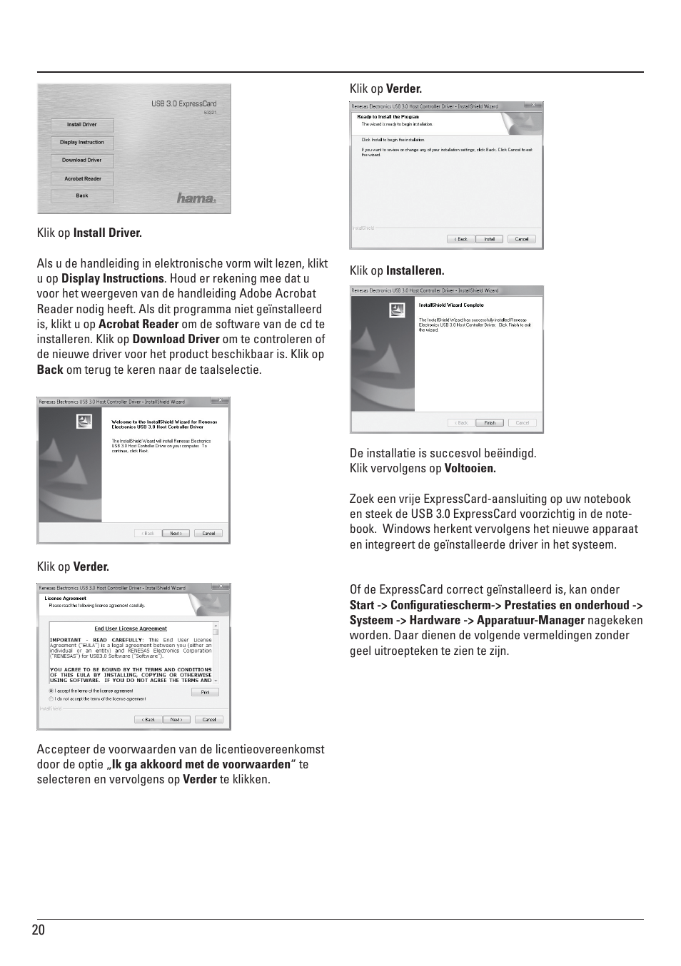 Hama ExpressCard USB 3.0 User Manual | Page 20 / 72