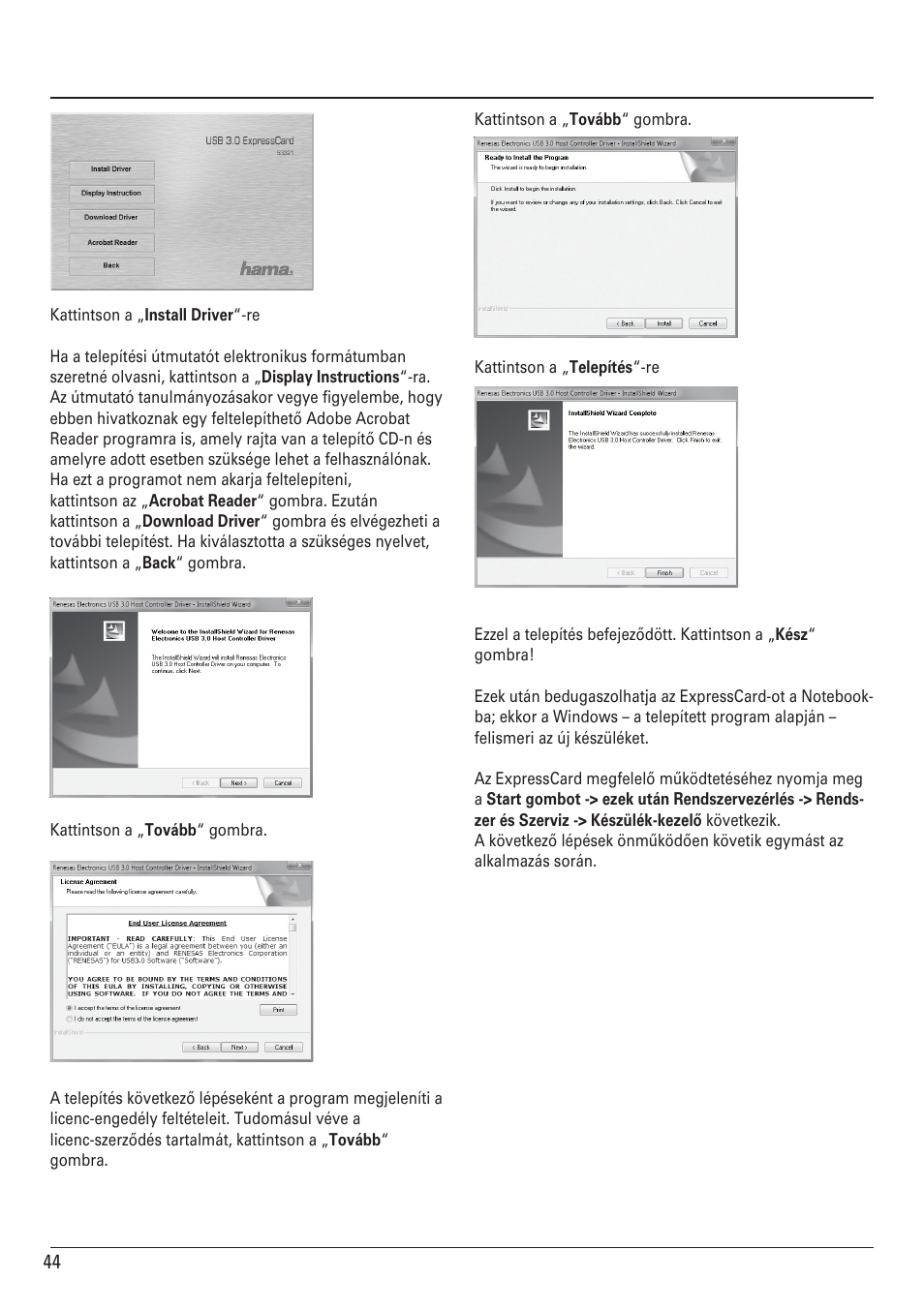 Hama ExpressCard USB 3.0 User Manual | Page 44 / 72