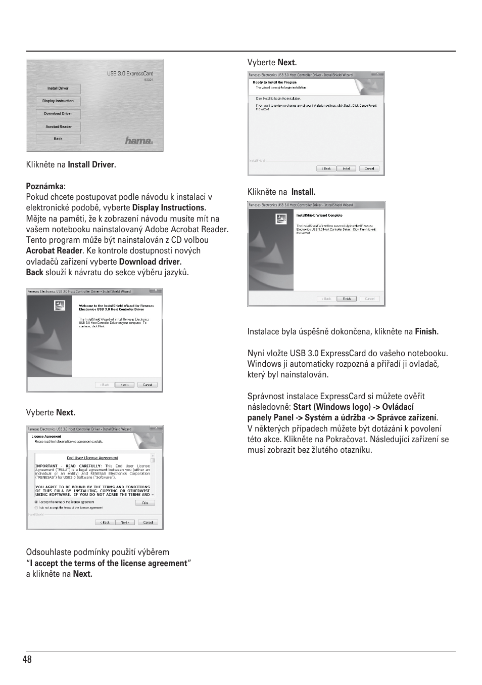 Hama ExpressCard USB 3.0 User Manual | Page 48 / 72