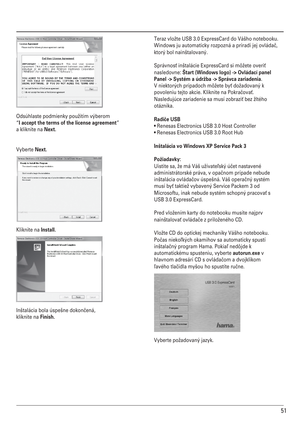 Hama ExpressCard USB 3.0 User Manual | Page 51 / 72