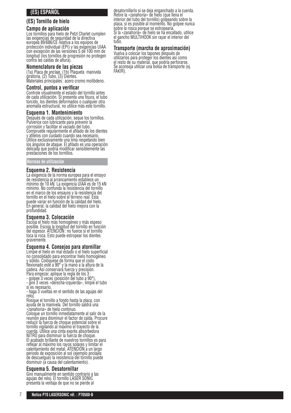 Petzl LASER SONIC User Manual | Page 7 / 21