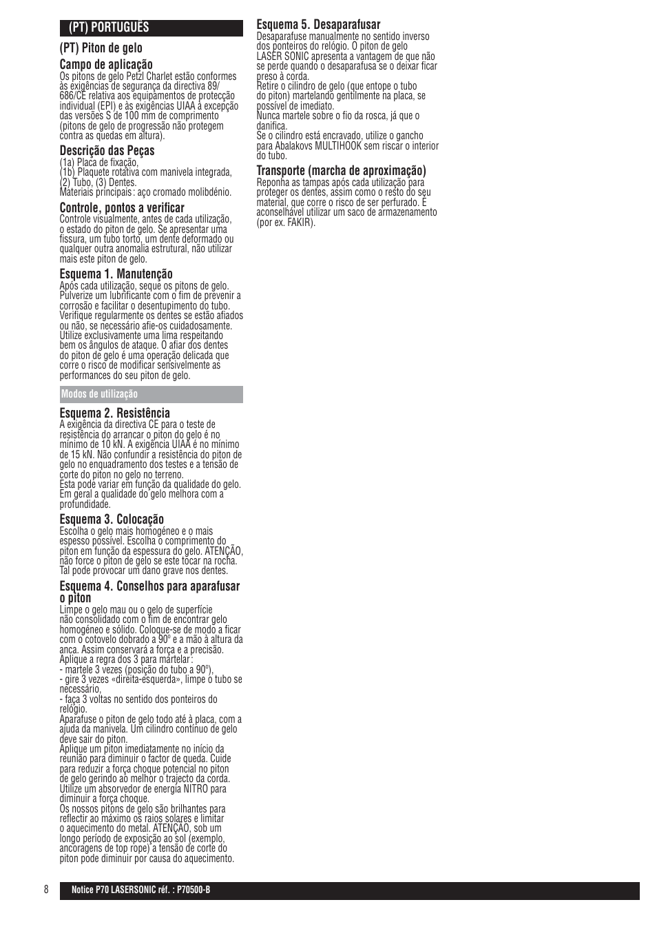Petzl LASER SONIC User Manual | Page 8 / 21
