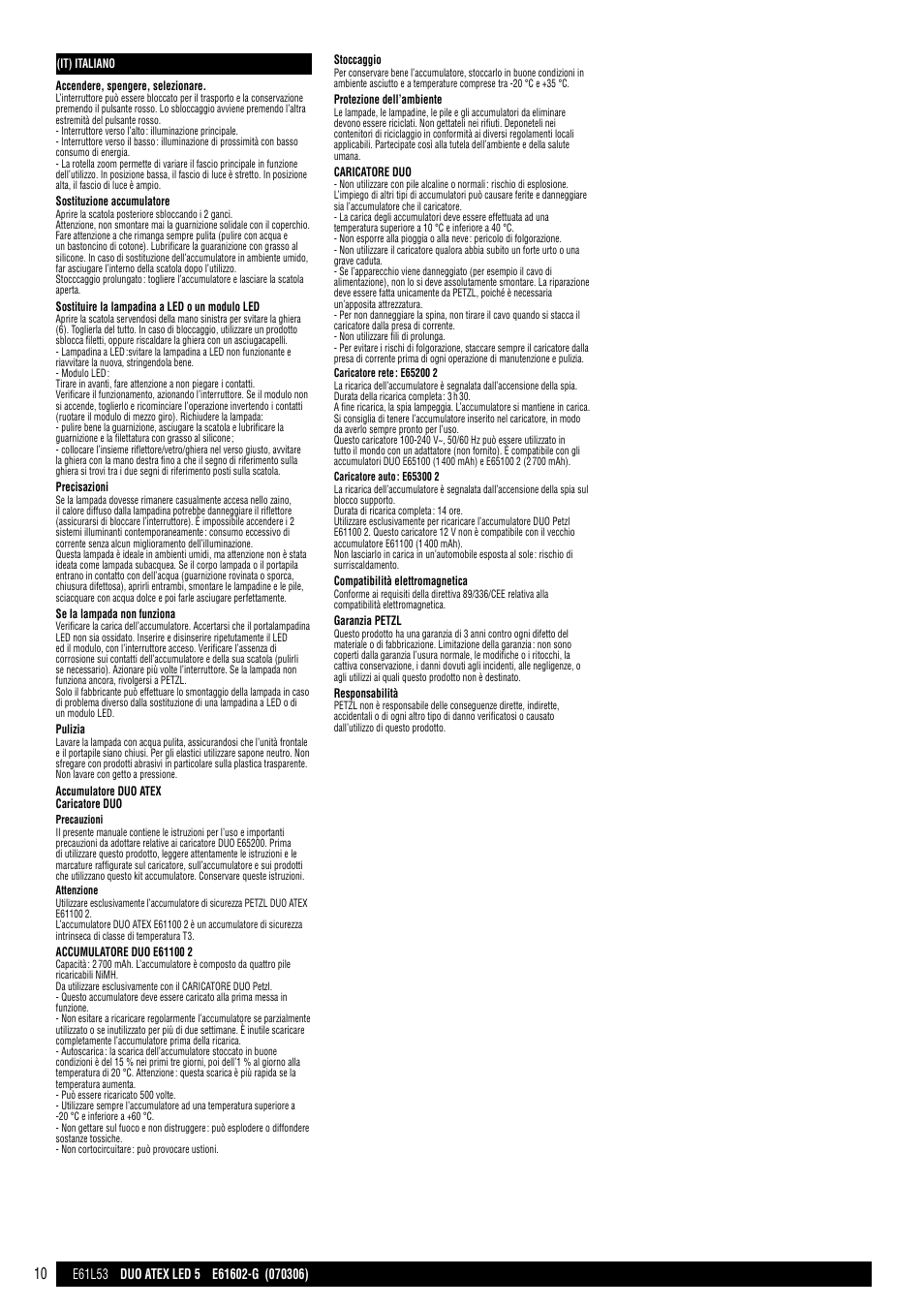 Petzl DUO ATEX LED 5 User Manual | Page 10 / 25