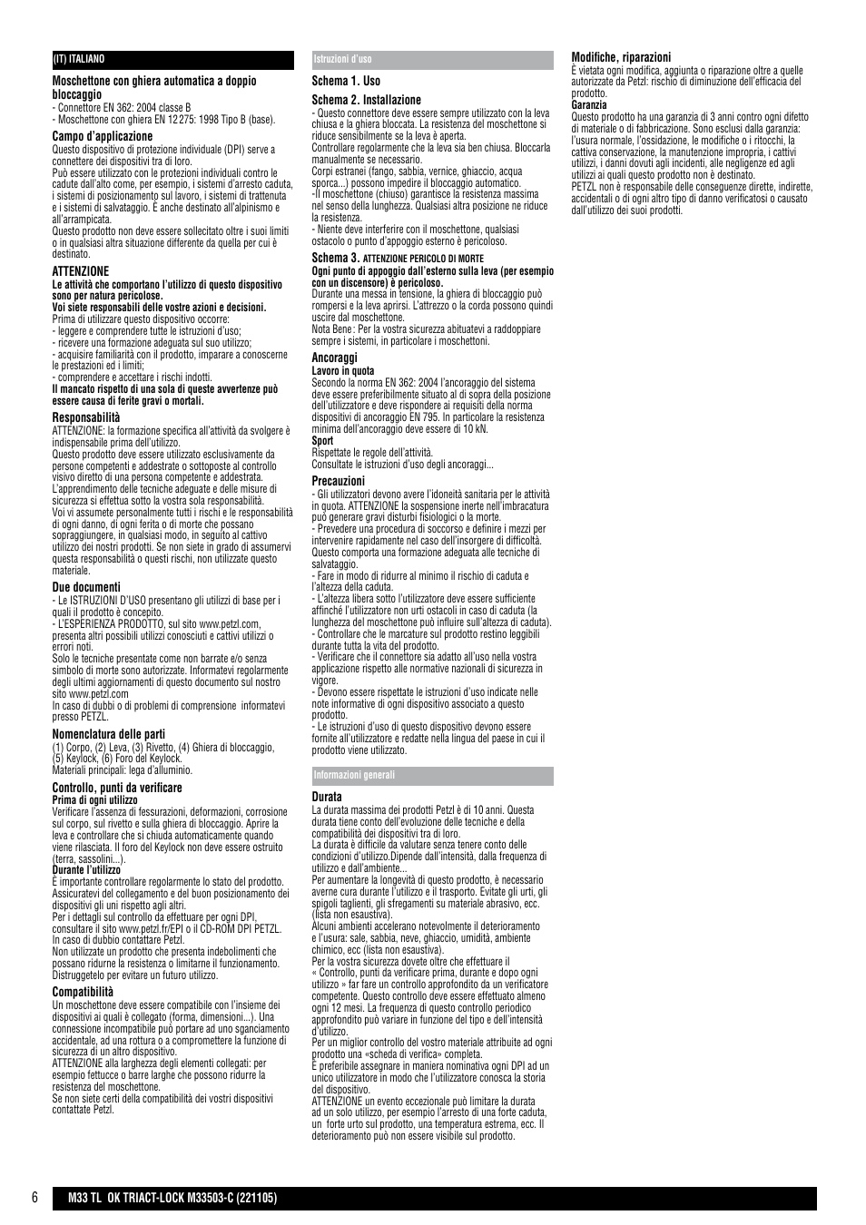 Petzl OK TRIACT-LOCK User Manual | Page 6 / 20