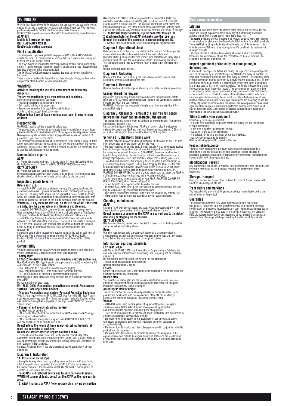 Petzl ASAP User Manual | Page 3 / 20