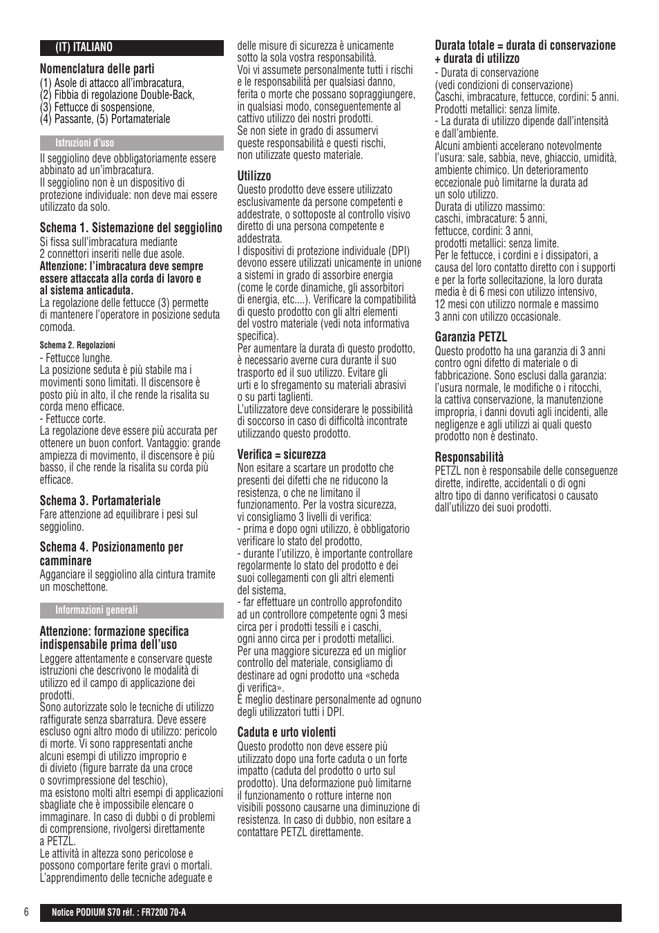 Petzl PODIUM User Manual | Page 6 / 9