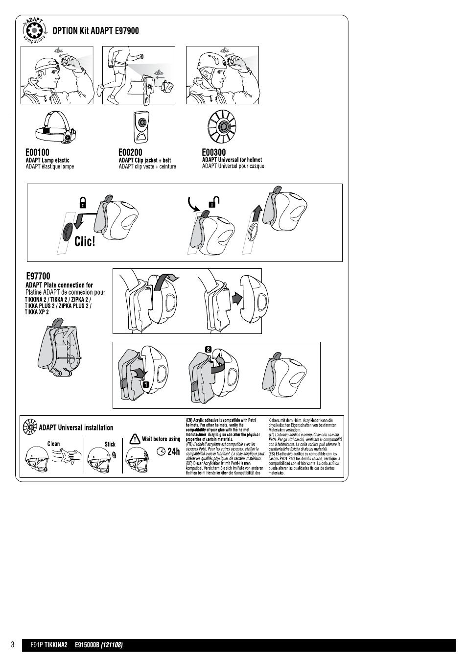 Drawings | Petzl TIKKINA 2 User Manual | Page 3 / 24