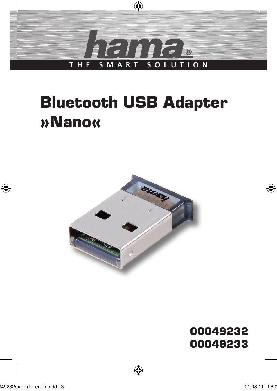 Hama Bluetooth USB Adapter Nano User Manual | 10 pages