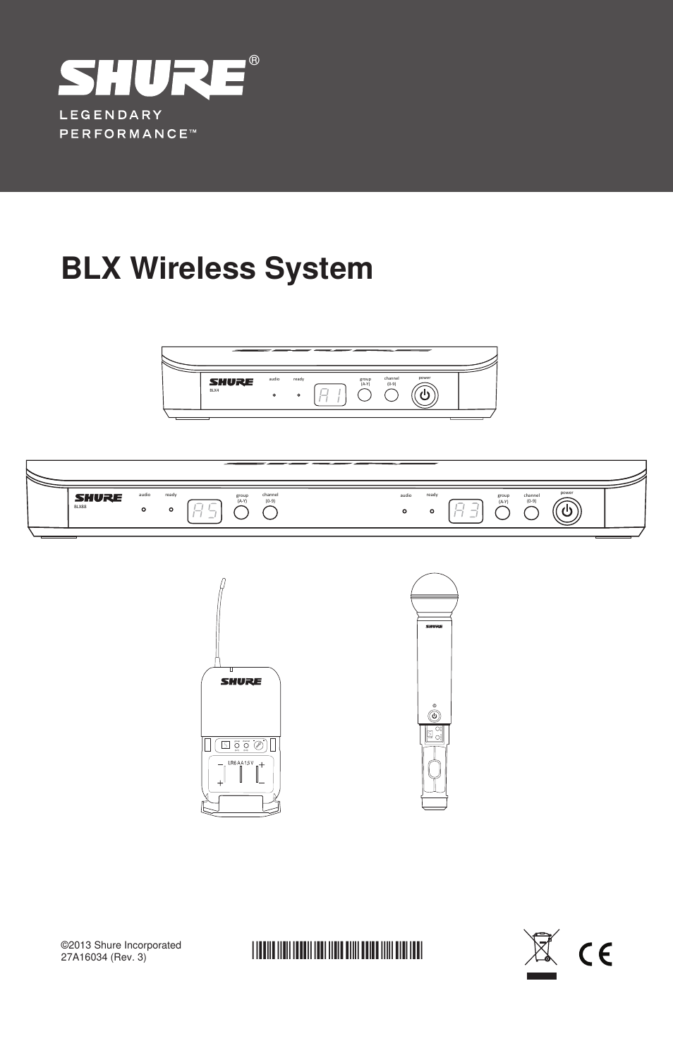 Shure BLX Wireless System User Manual | 64 pages