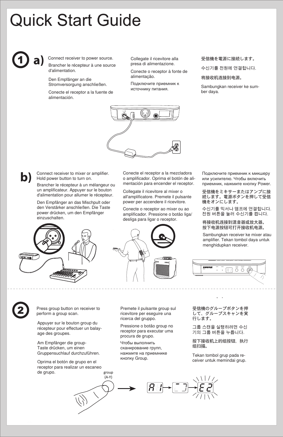 A) b) | Shure BLX Wireless System User Manual | Page 6 / 64