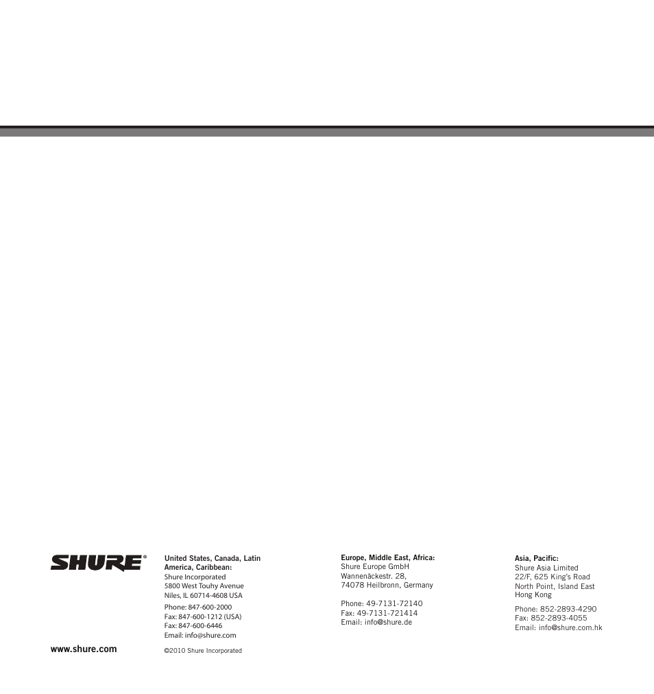 Shure BETA 98A User Manual | Page 24 / 24