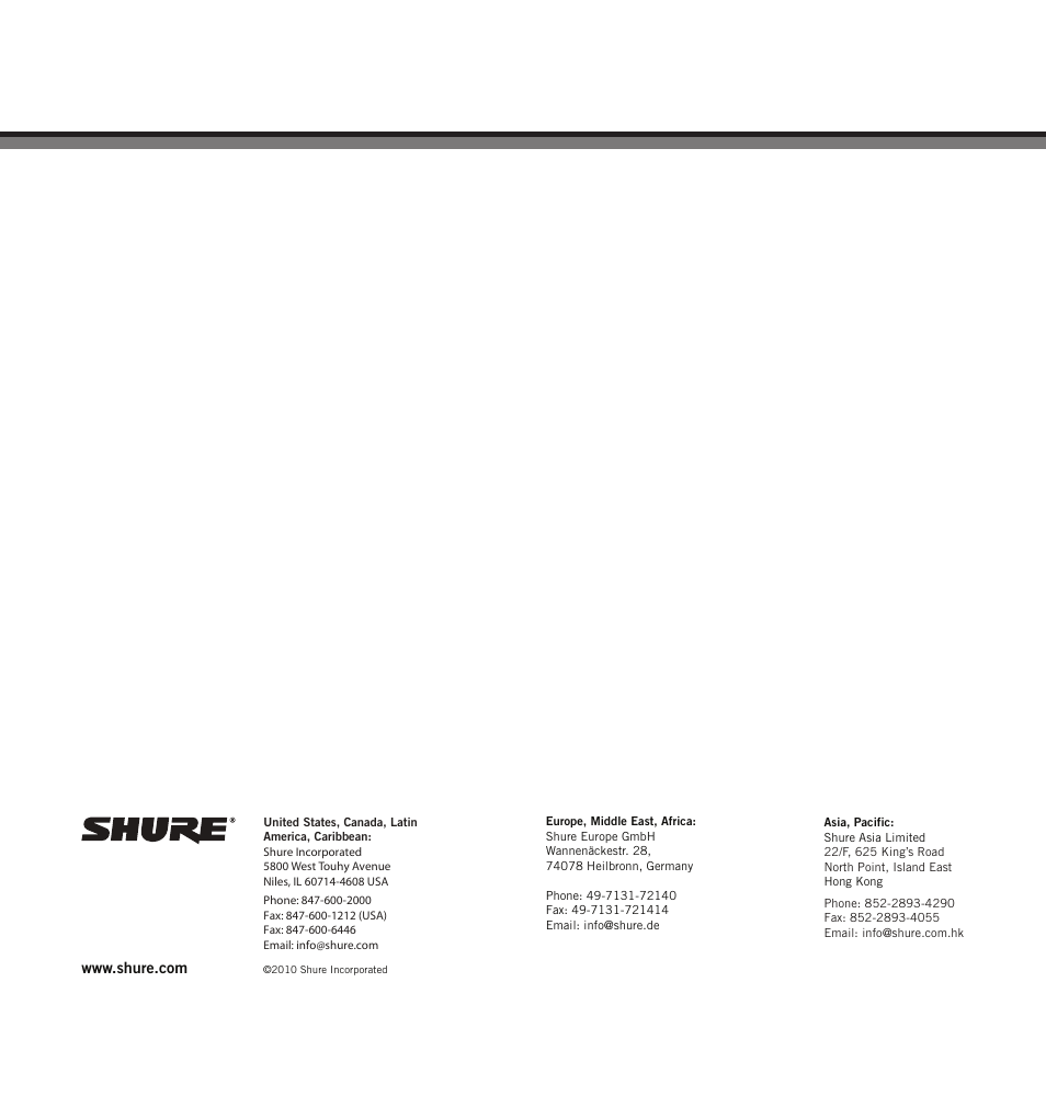 Shure BETA 98AMP User Manual | Page 24 / 24