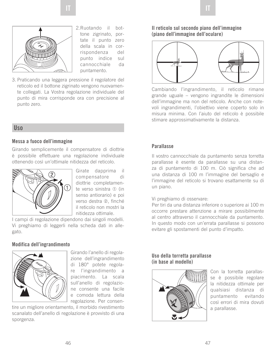 De it it | Swarovski Optik Z6(i) 5-30x50 P (BT) User Manual | Page 24 / 71