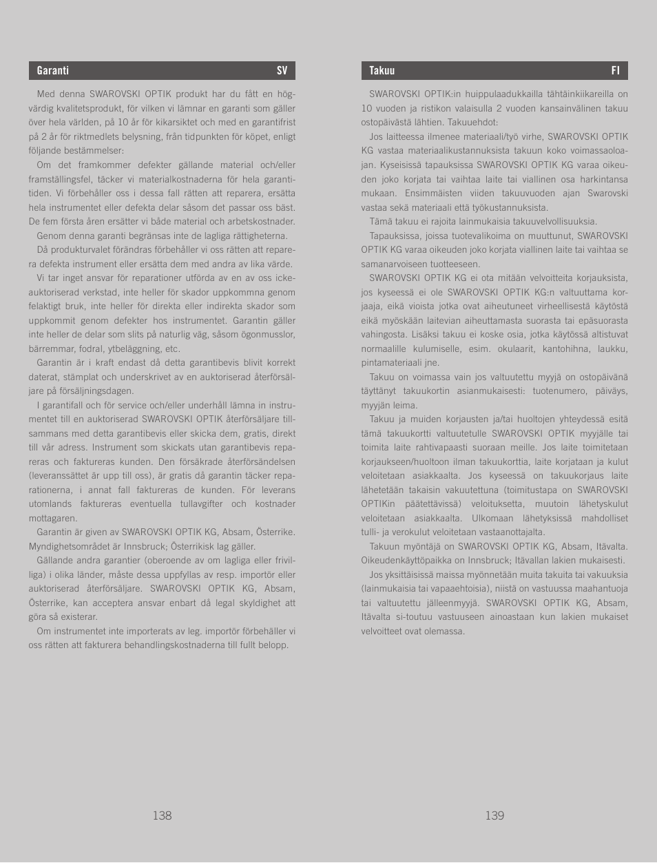 Swarovski Optik Z6(i) 5-30x50 P (BT) User Manual | Page 70 / 71