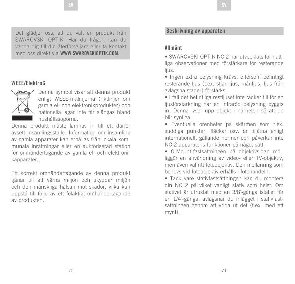 Swarovski Optik NC	2 User Manual | Page 36 / 61