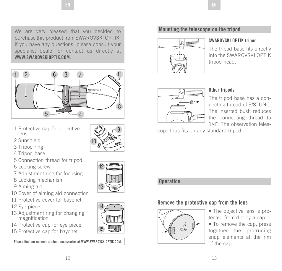 Swarovski Optik STS User Manual | Page 7 / 57