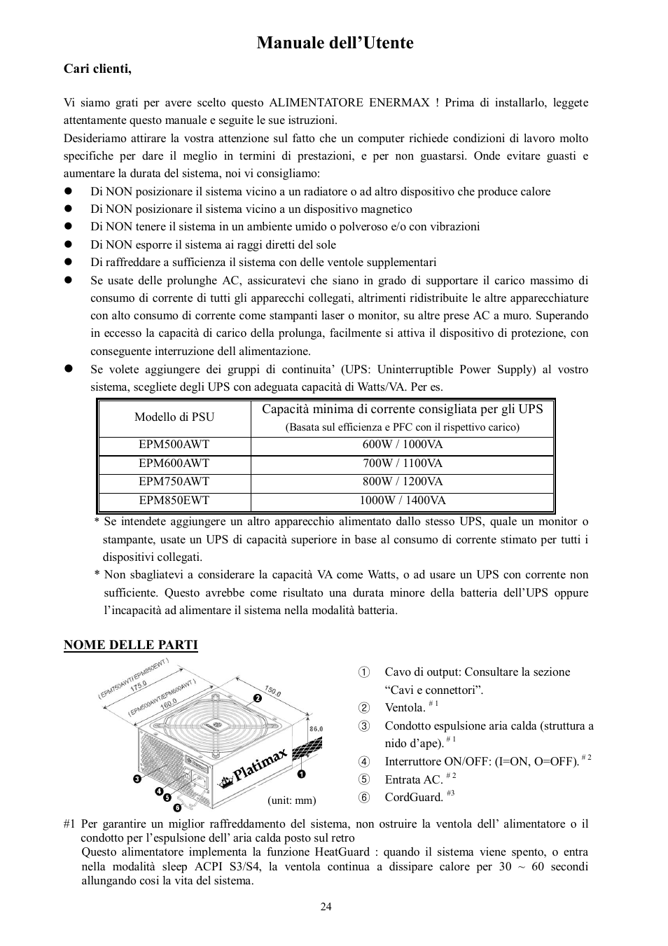 Manuale dell’utente | Enermax Platimax EPM850EWT User Manual | Page 26 / 40