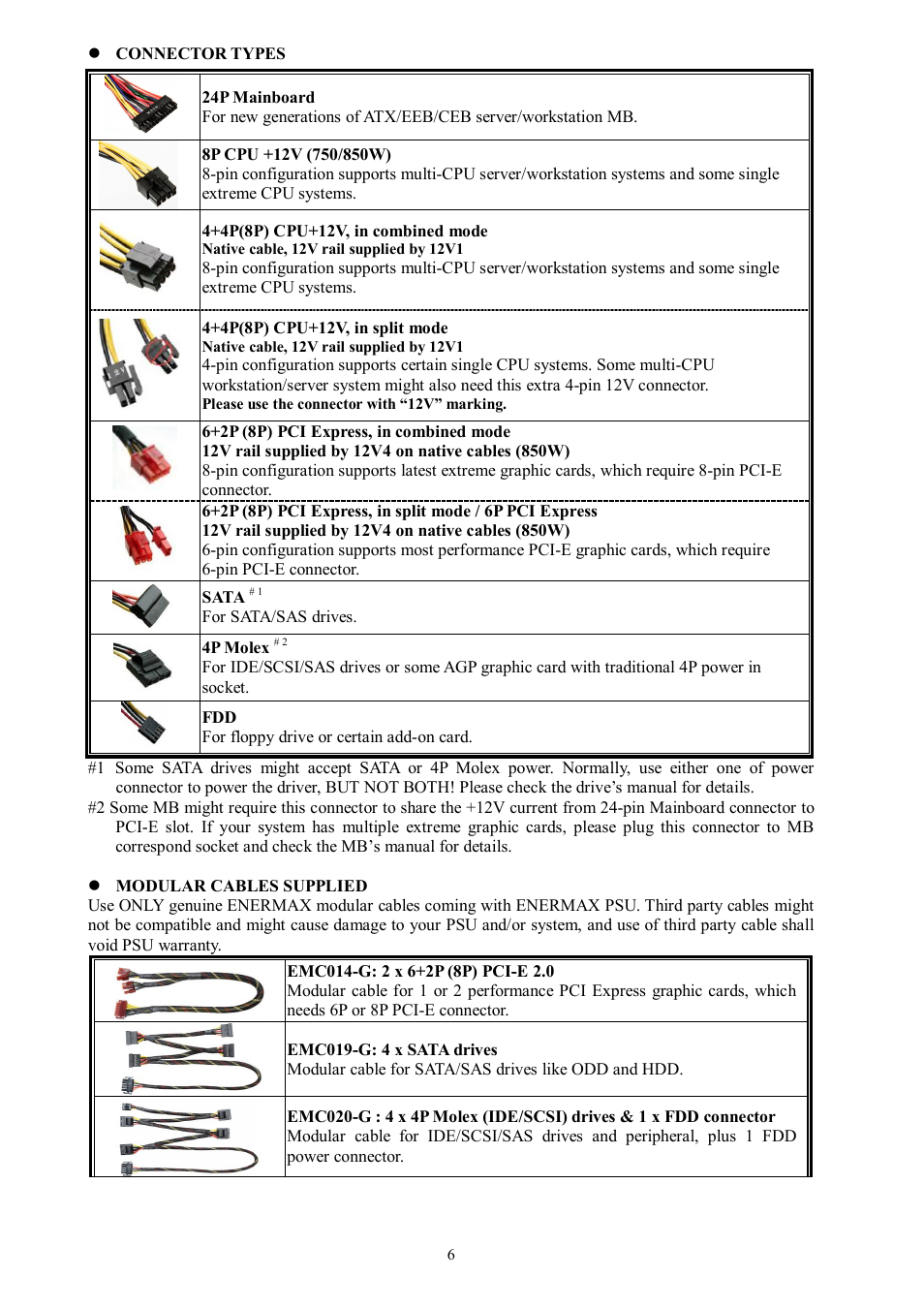 Enermax Platimax EPM850EWT User Manual | Page 8 / 40