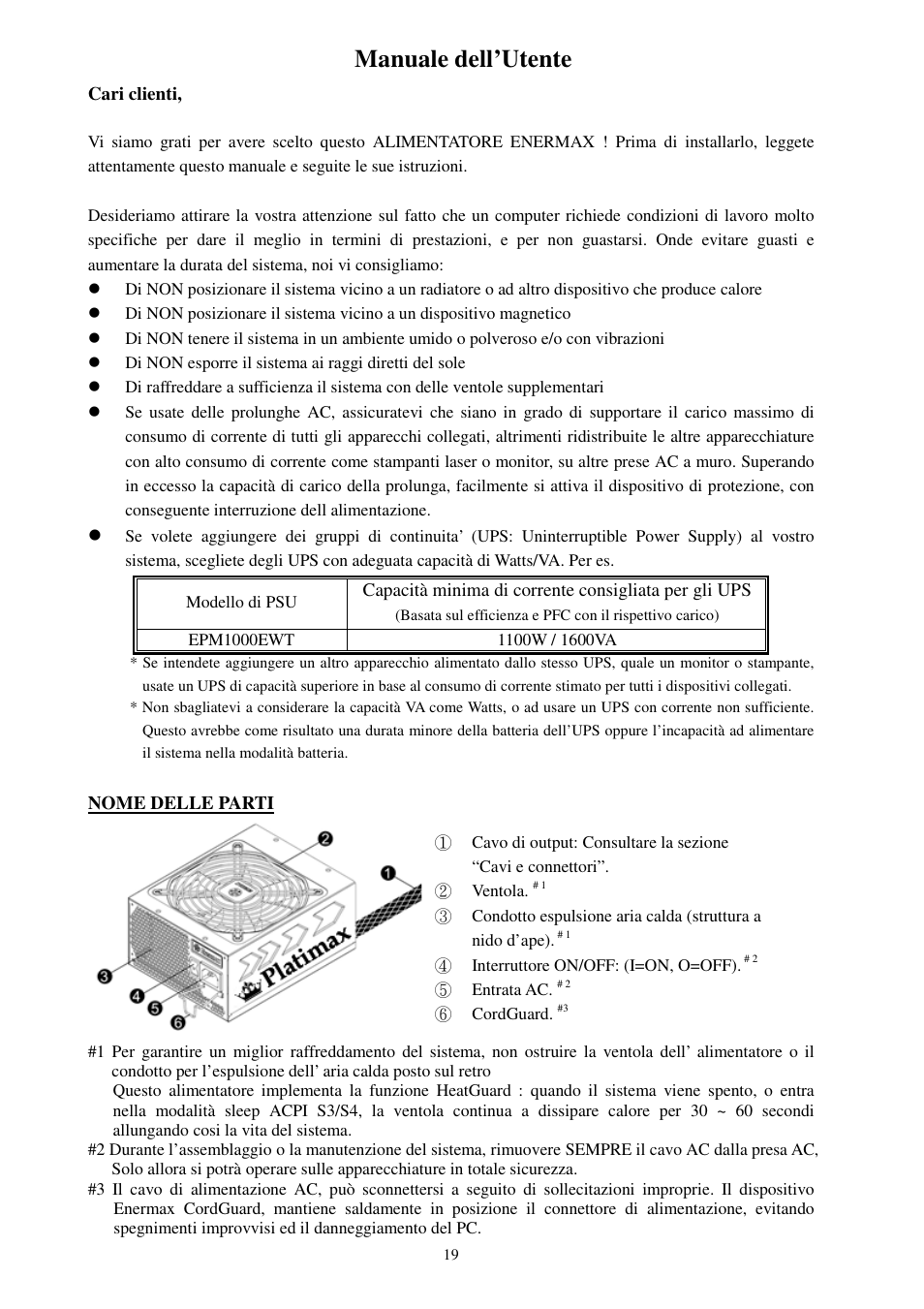 Manuale dell’utente | Enermax Platimax EPM1000EWT User Manual | Page 21 / 56
