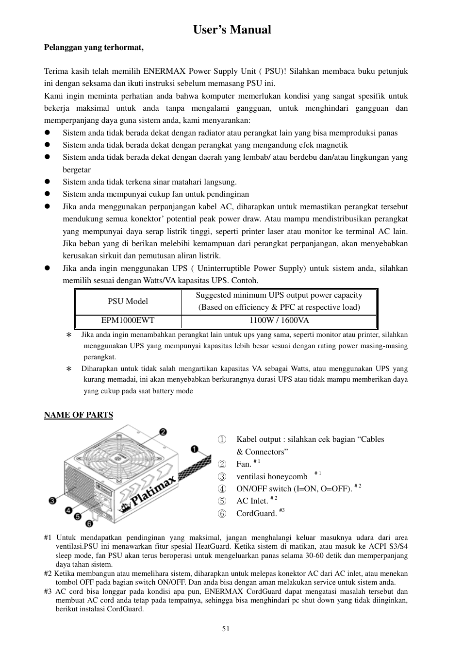 User’s manual | Enermax Platimax EPM1000EWT User Manual | Page 53 / 56