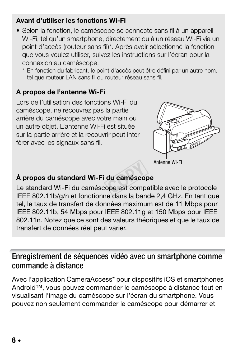 Cop y | Canon LEGRIA HF R48 User Manual | Page 38 / 116