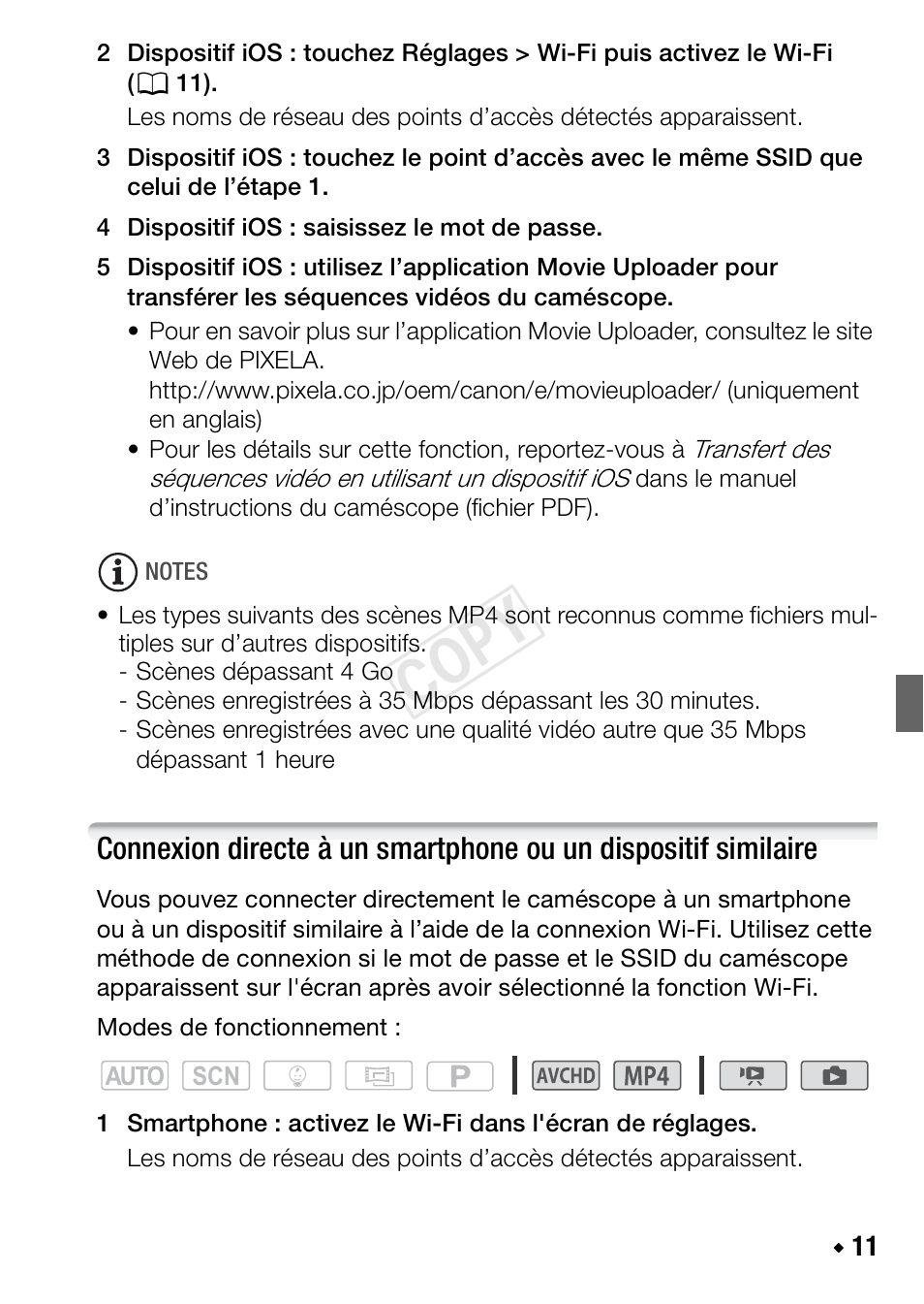 Cop y | Canon LEGRIA HF R48 User Manual | Page 43 / 116