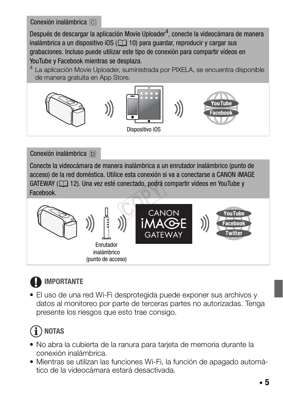 Cop y | Canon LEGRIA HF R48 User Manual | Page 79 / 116